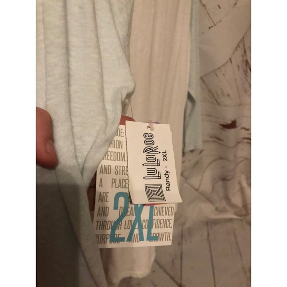 Lularoe Randy 2xl mint and white - Picture 4 of 5